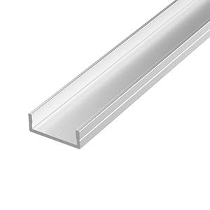 Алюминиевый профиль для LED ленты AC230V накладной 2440х18,5х8 мм (максимальная ширина ленты 14,9 мм) c комплектом стальных монтажных скоб (8 шт.)